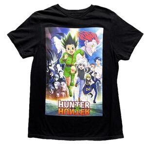 Hunter Hunter Shirt Mens Medium Black Graphic Short Sleeve T-Shirt Anime Cartoon